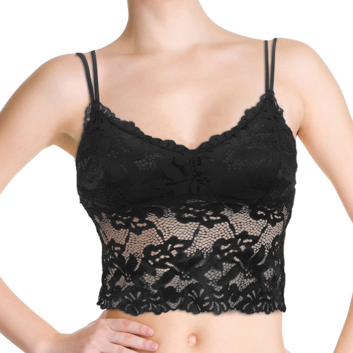 Women Lace Bralette Bra Bustier Crop Top Ladies Camisole Cami Vest Tank Bralet
