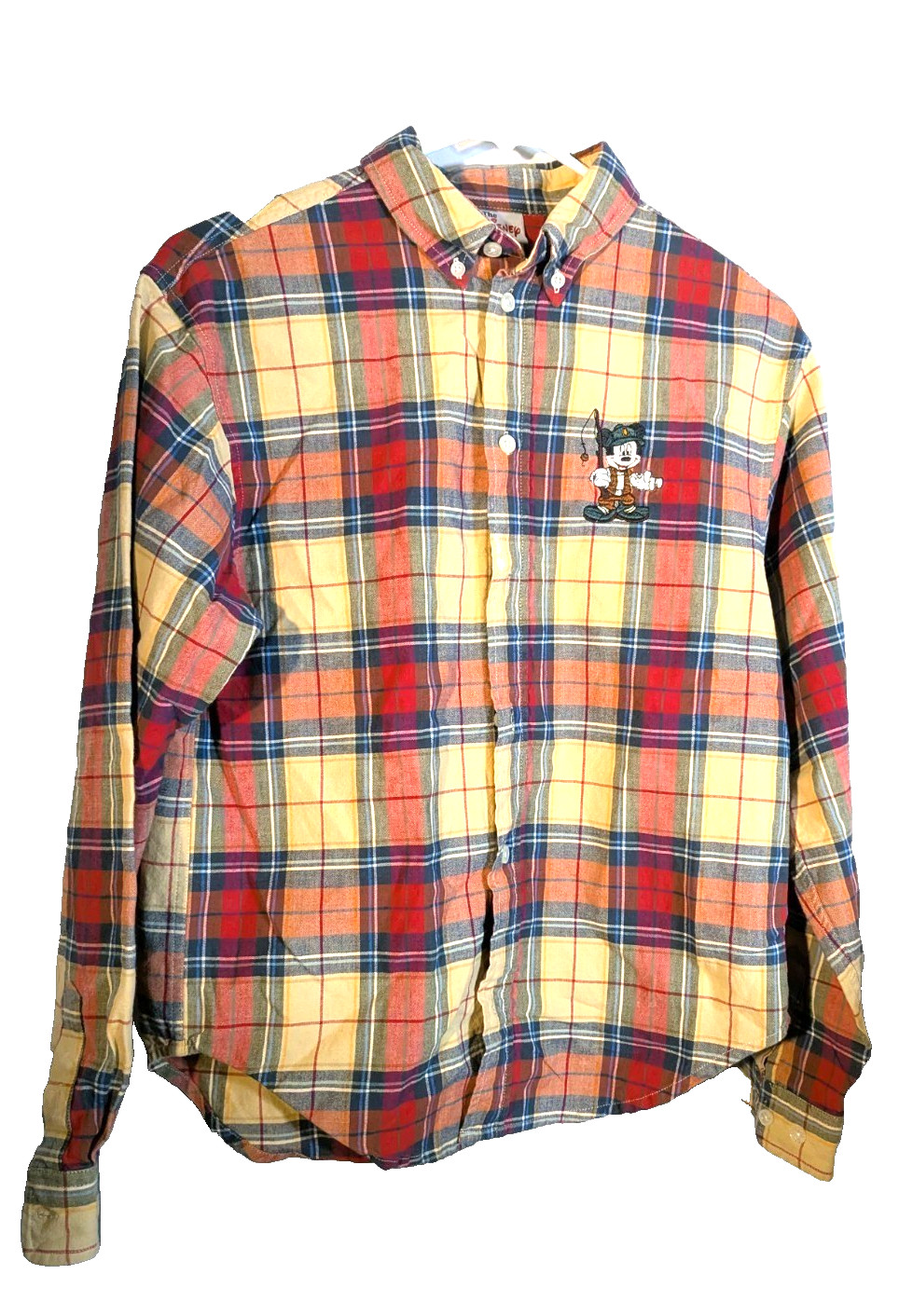 The Disney Store women XL Mickey Mouse plaid shirt preowned