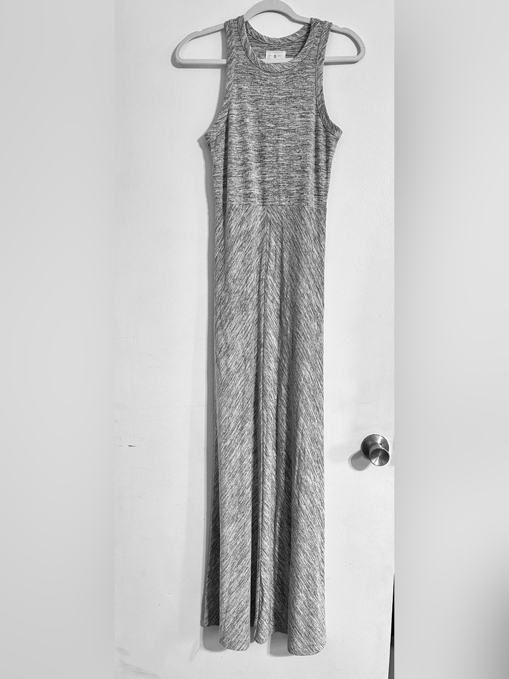 LOFT Lou&Gray space-dye heather gray sleeveless maxi dress