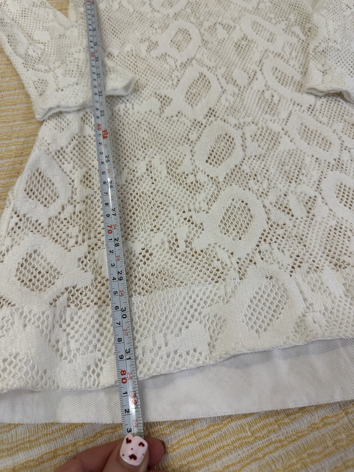 Roberto Cavalli Beachwear White Lace Crochet Mini Dress / Cover Up Size M