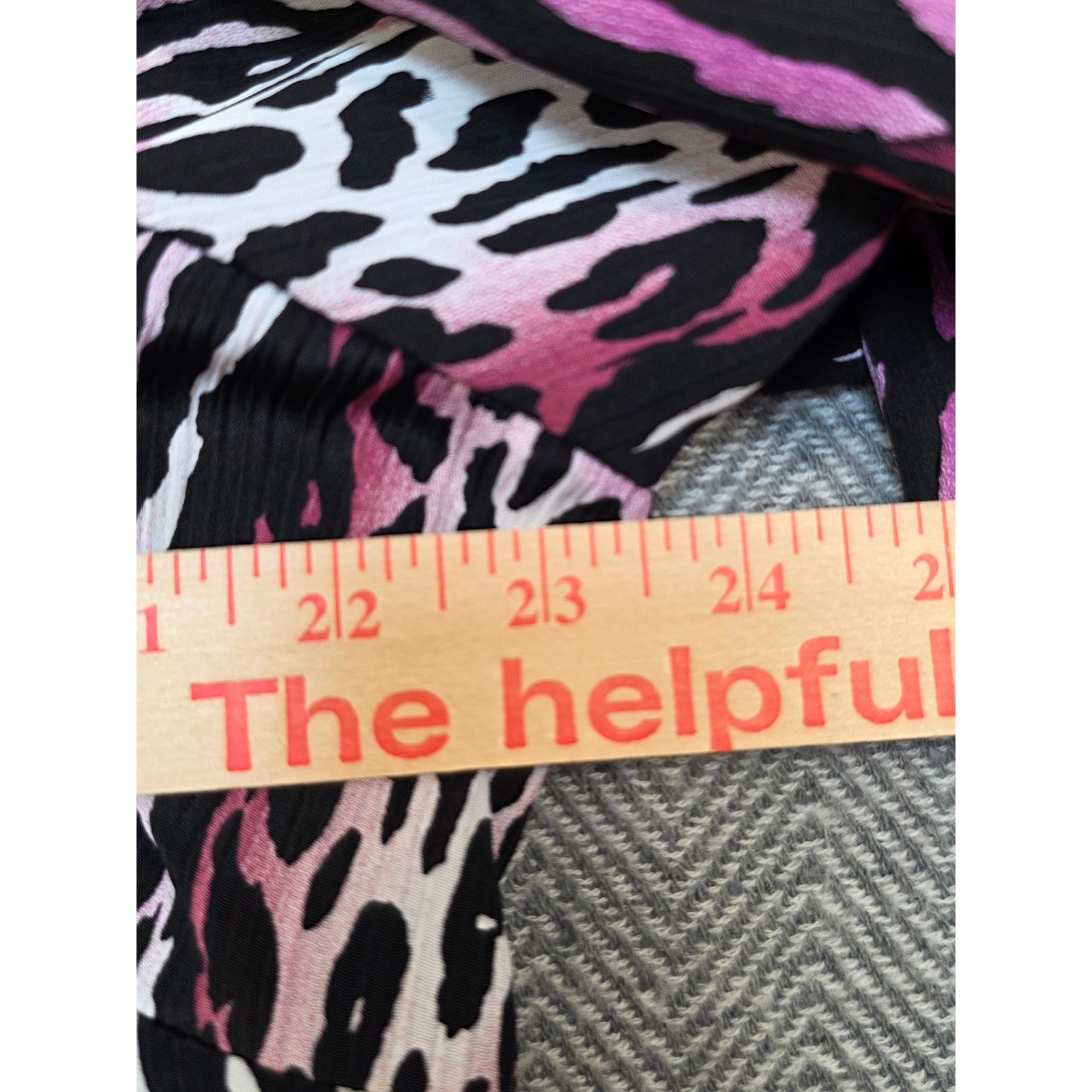 Notations Woman Purple Animal Print Button Down Shirt Plus Size 2X Leopard Zebra