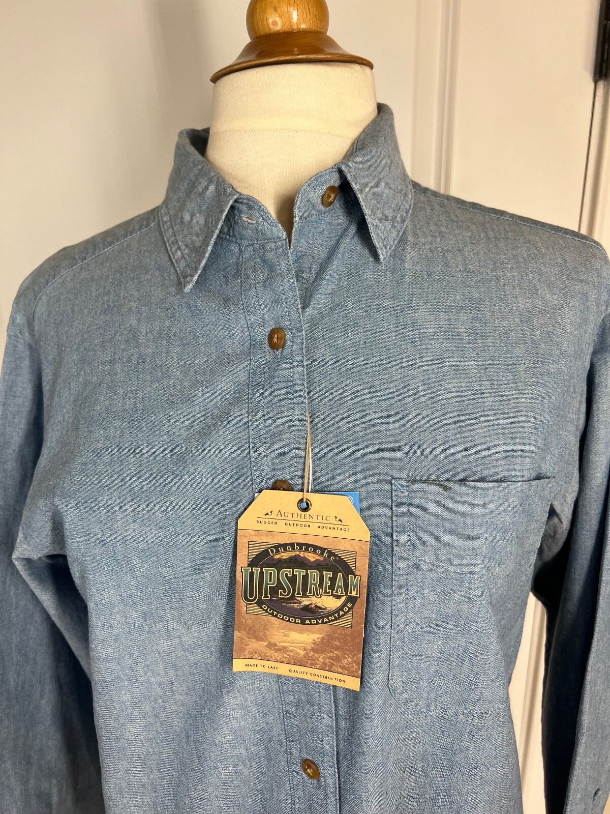 NWT Dunbrooke Upstream Women’s Sz.S Blue Denim Long Sleeve Button Down Shirt