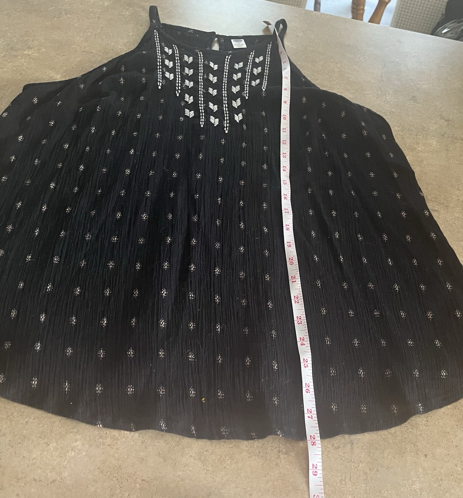 Old Navy Boho Tank Top – Plus Size 1X – Black Gauze – Semi Sheer – Relaxed Fit
