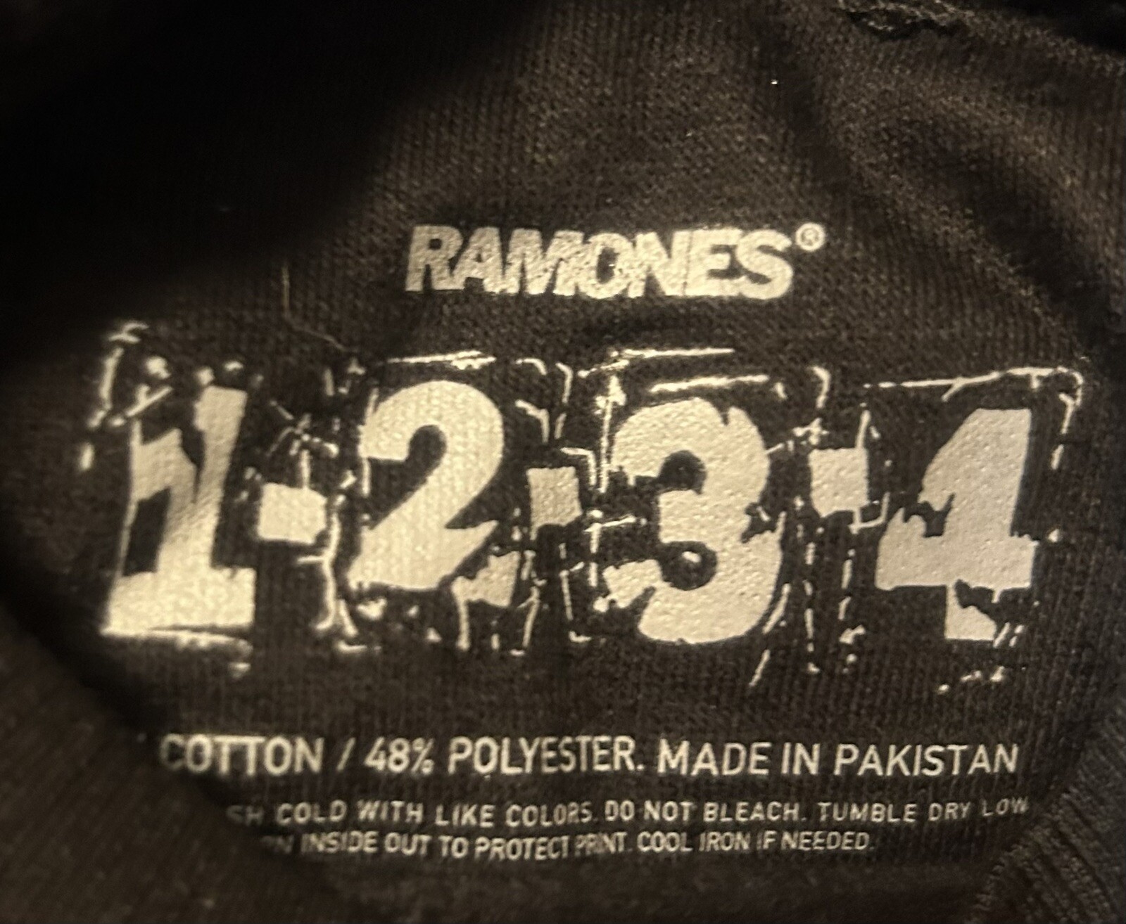 1-2-3-4 The Ramones Classic Band Sweatshirt Women’s Size Small Crew Neck Black