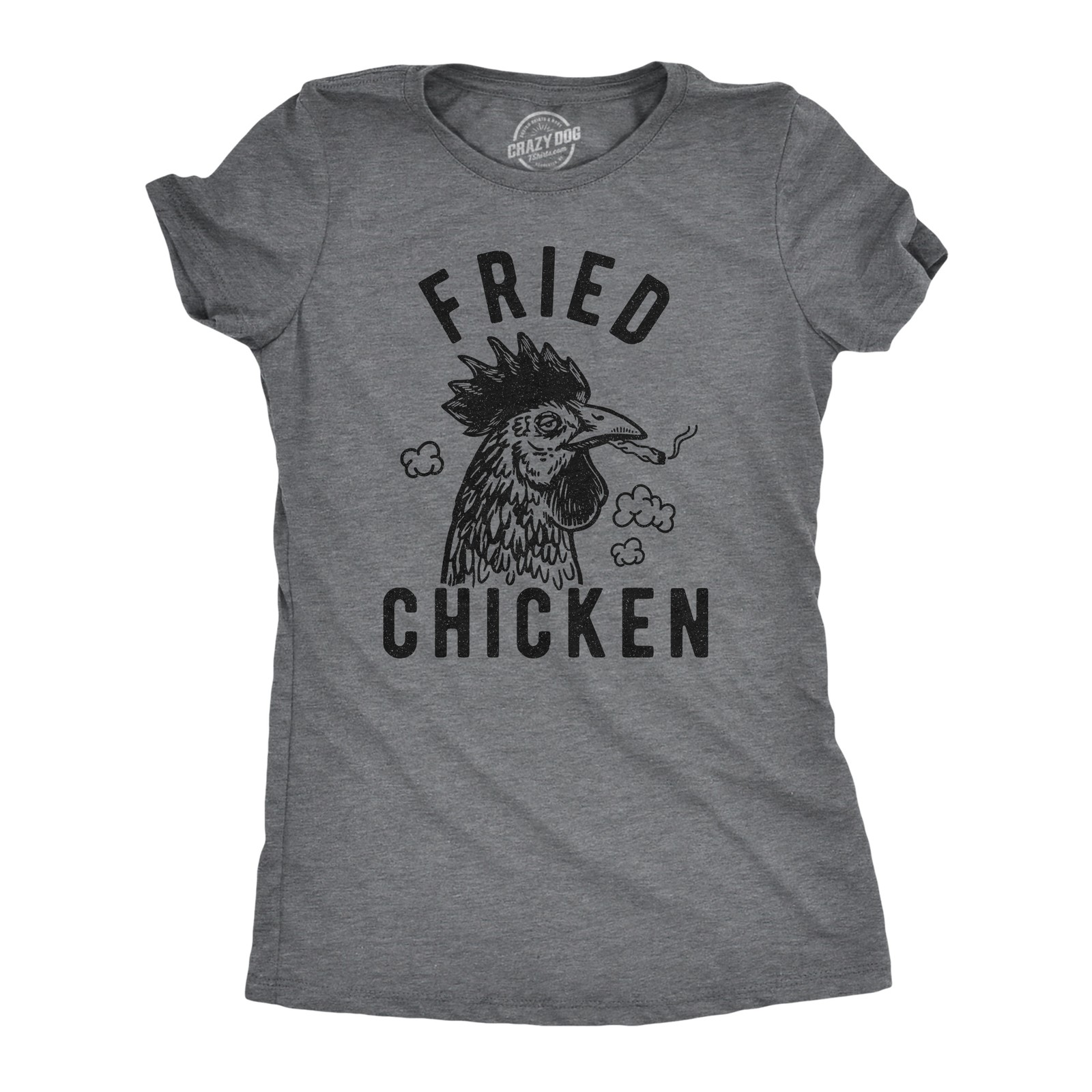 Womens Fried Chicken T Shirt Funny 420 Marijuana Graphic Novelty Tee