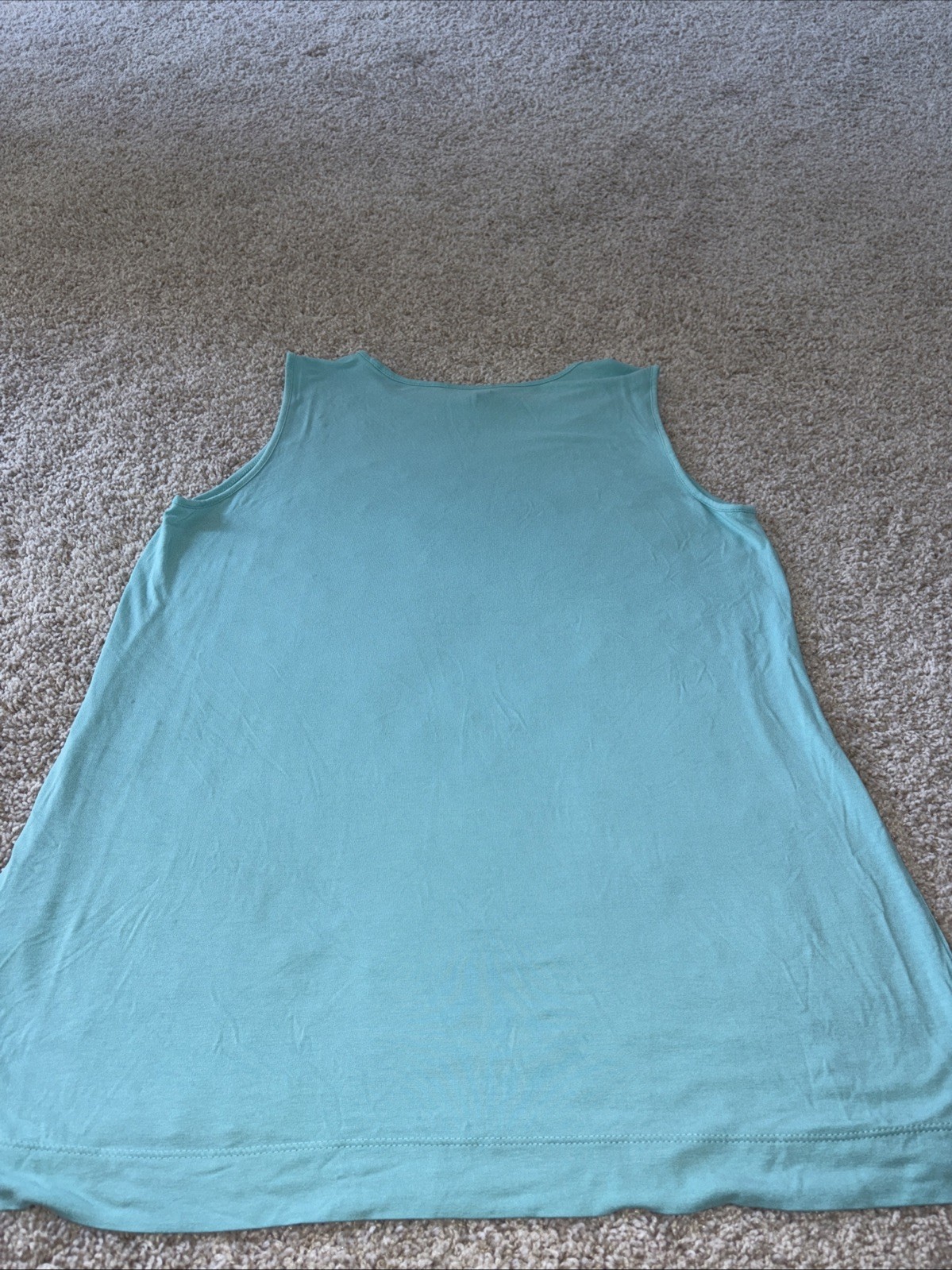 J. JILL WEAREVER COLLECTION TURQUOISE SLEEVELESS RAYON/LYCRA TUNIC SZ M
