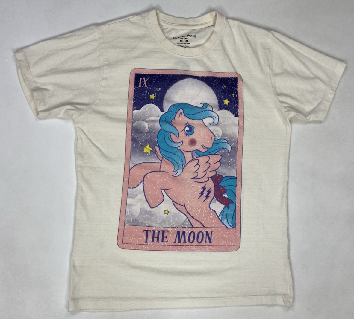My Little Pony The Moon Graphic T-shirt Women Medium Ivory Short Sleeve
