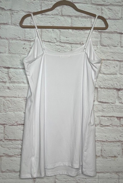 XL/1X/2X/3X New Cotton Fresh White Stretchy Knit Long Tank Top Extender Tee
