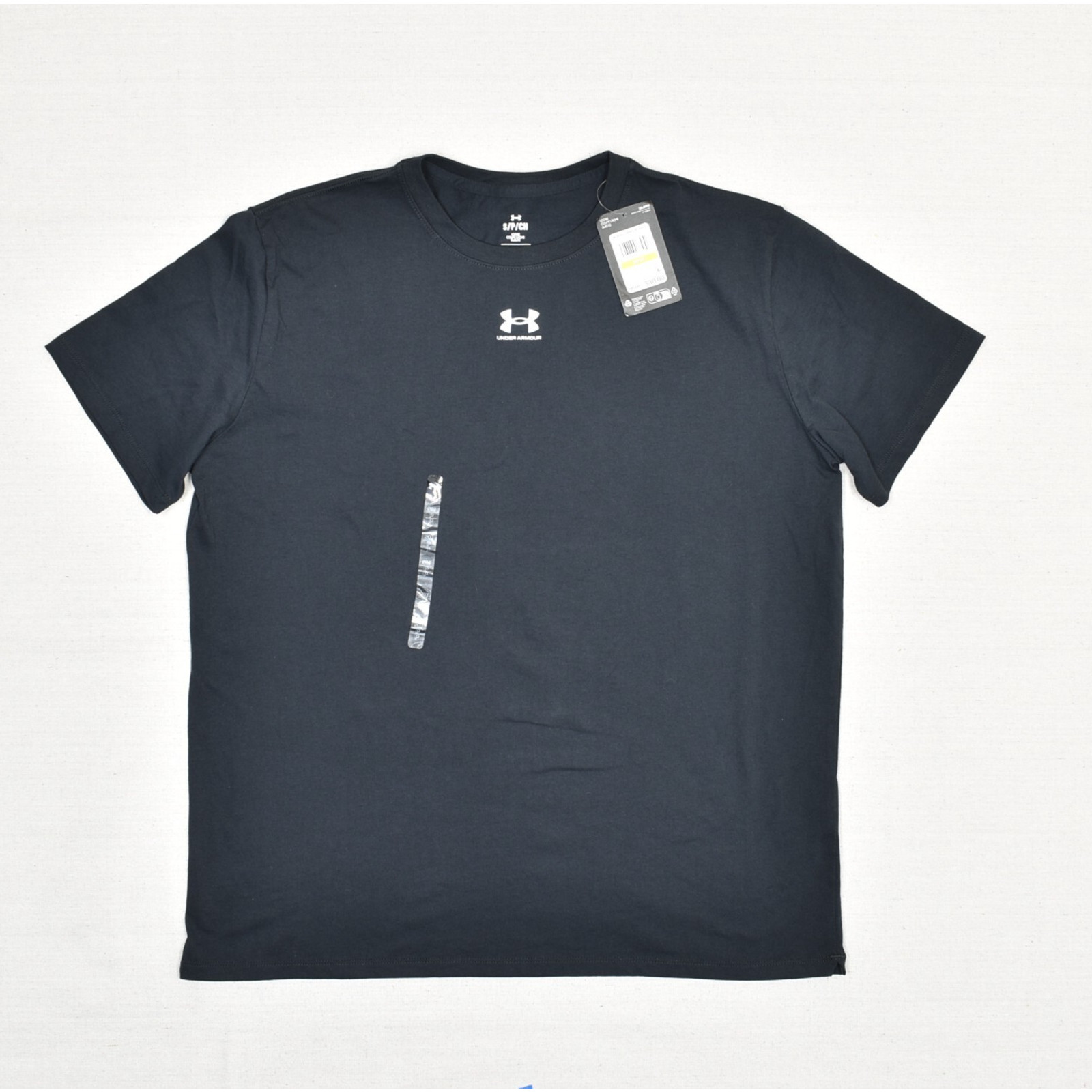 NEW Under Armour Women’s T Shirt Crew Cotton Blend Black Size S Campus Oversize