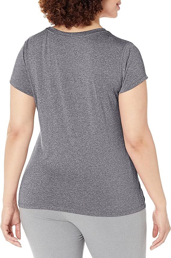Hanes Heathered V-Neck Tee Sport Womens Performance Cool DRI UV Protection Plain