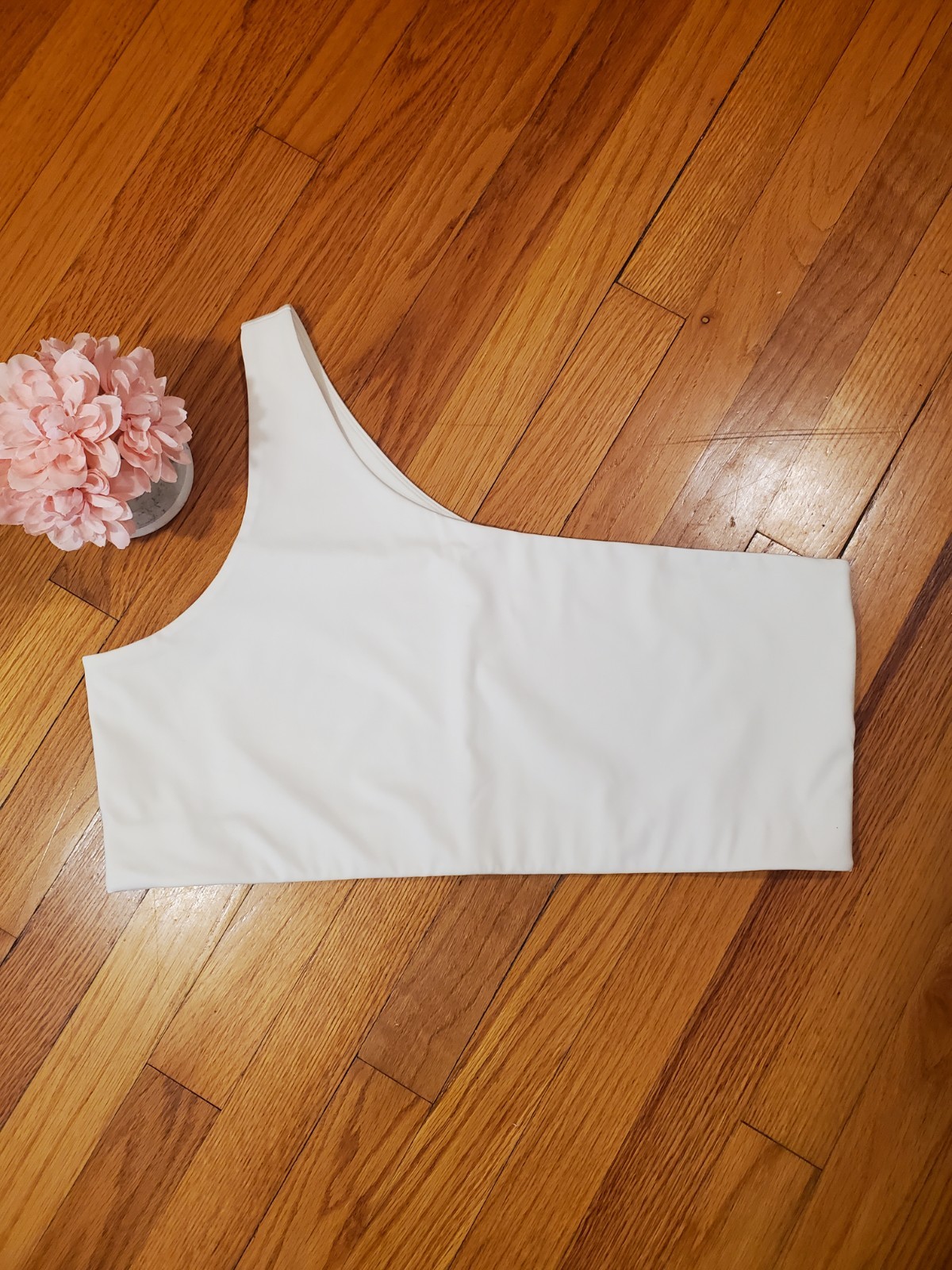 Girlfriend Collective Earth Bianca One Shoulder Top 4XL Ivory, City, Classic
