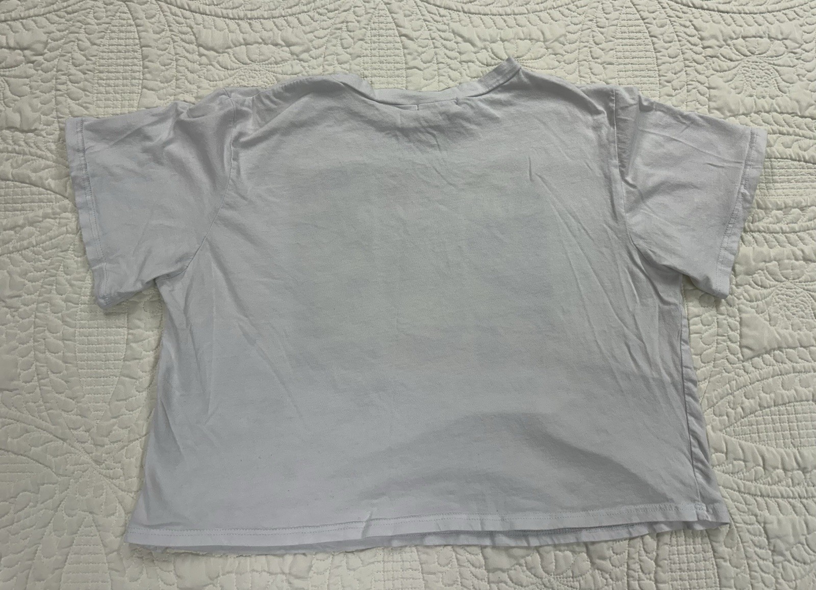 French Pastry Vincent Van Gogh T-Shirt Womens XL Cropped White Wearable Art