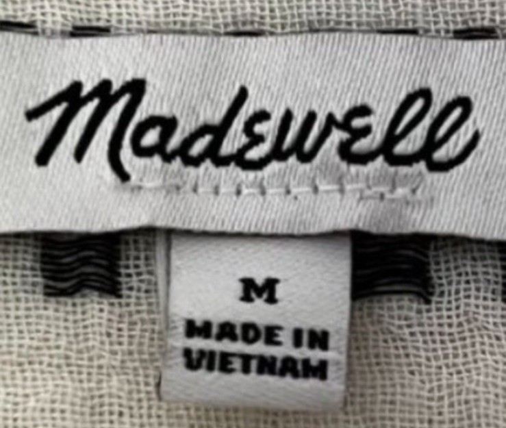 Madewell Lightspun Lakeline Popover Popover Top Lagonlook Gauze Jacquard Stripe