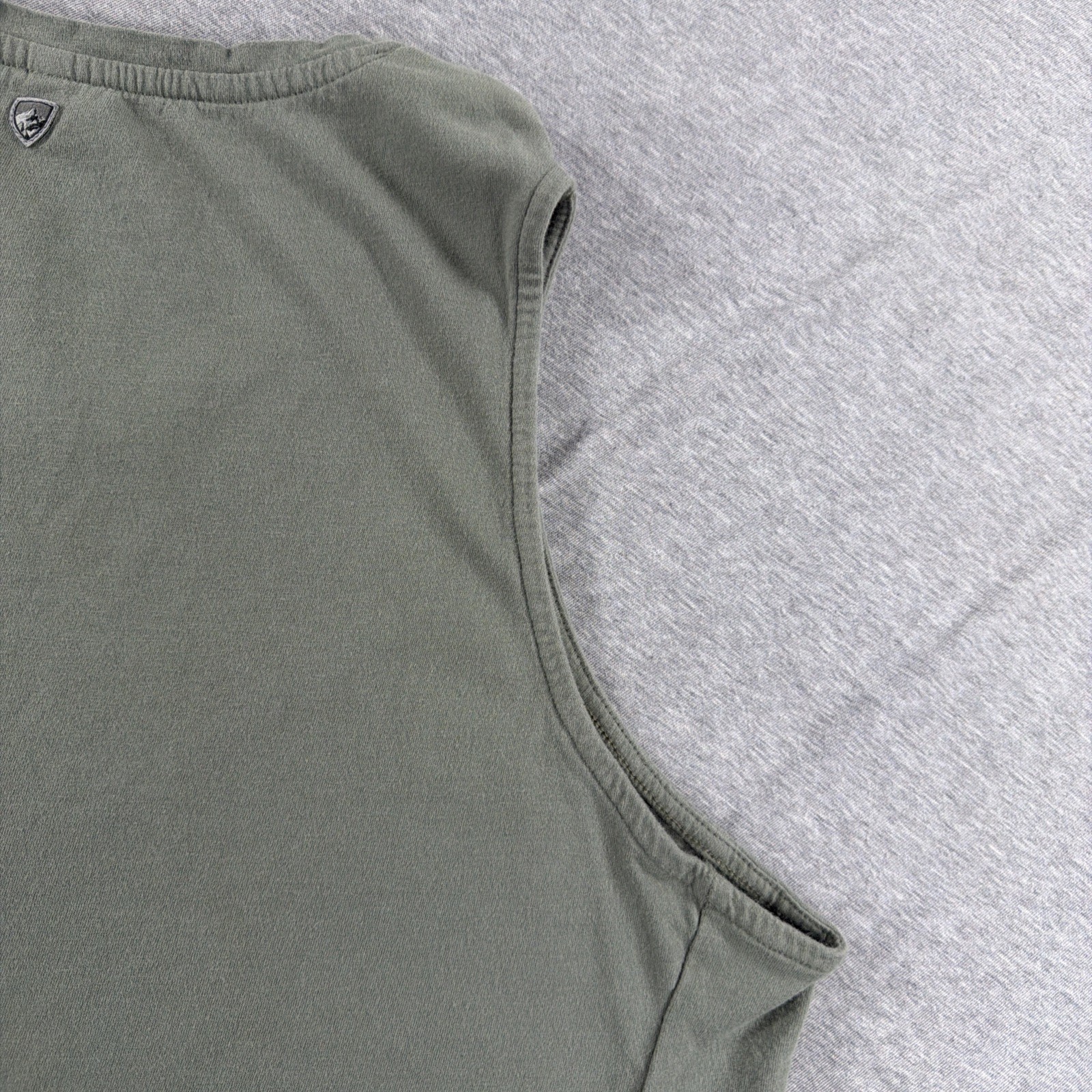Kuhl Curved Hem Bravada Tank Top Womens XL Green 8487 Cotton