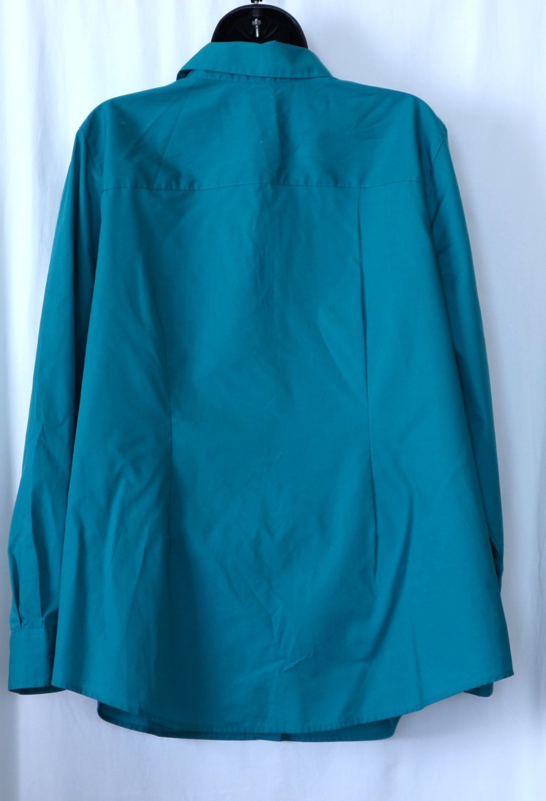 FOXCROFT for APPLESEEDS Teal Wrinkle Free Blse 50 In Chest 29 In Long Sz 16W EXC