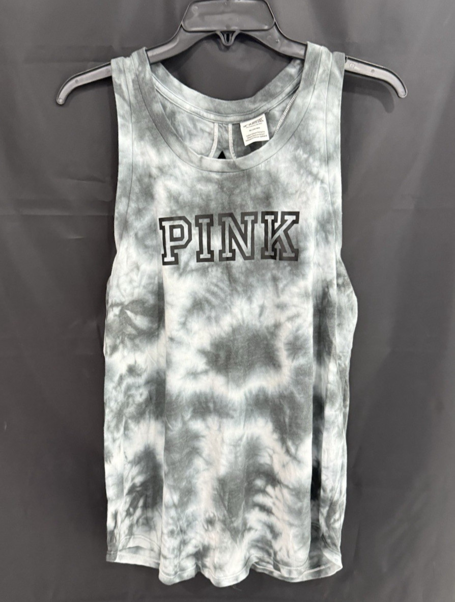 Pink Victoria Secret Women’s Tank Top Soft Cotton Blend Grey Size M 11475