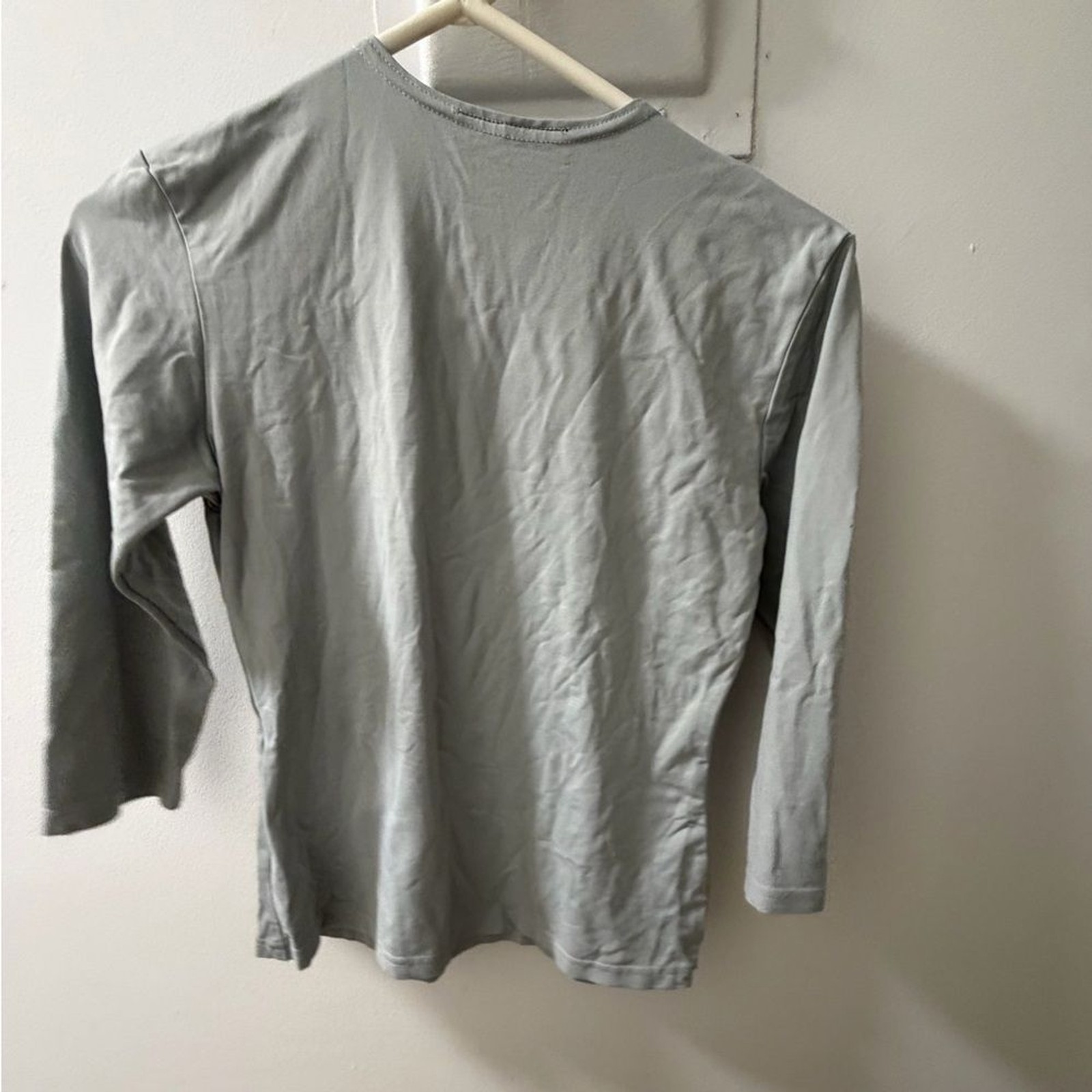 Linda Leal Gray Long Sleeve Top – Modest Basic – Soft Stretch