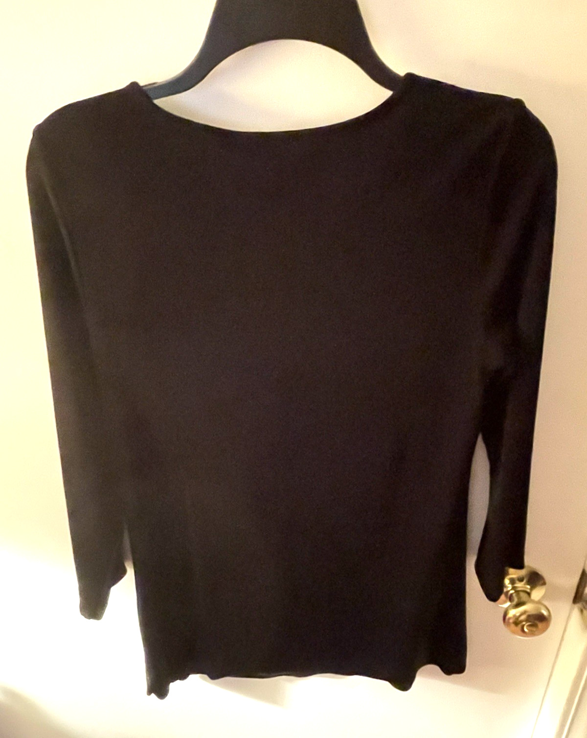 OOAK on Ebay Chico’s Travelers Black Layered 3/4 Sleeve Top Size 0(4/6) NWT
