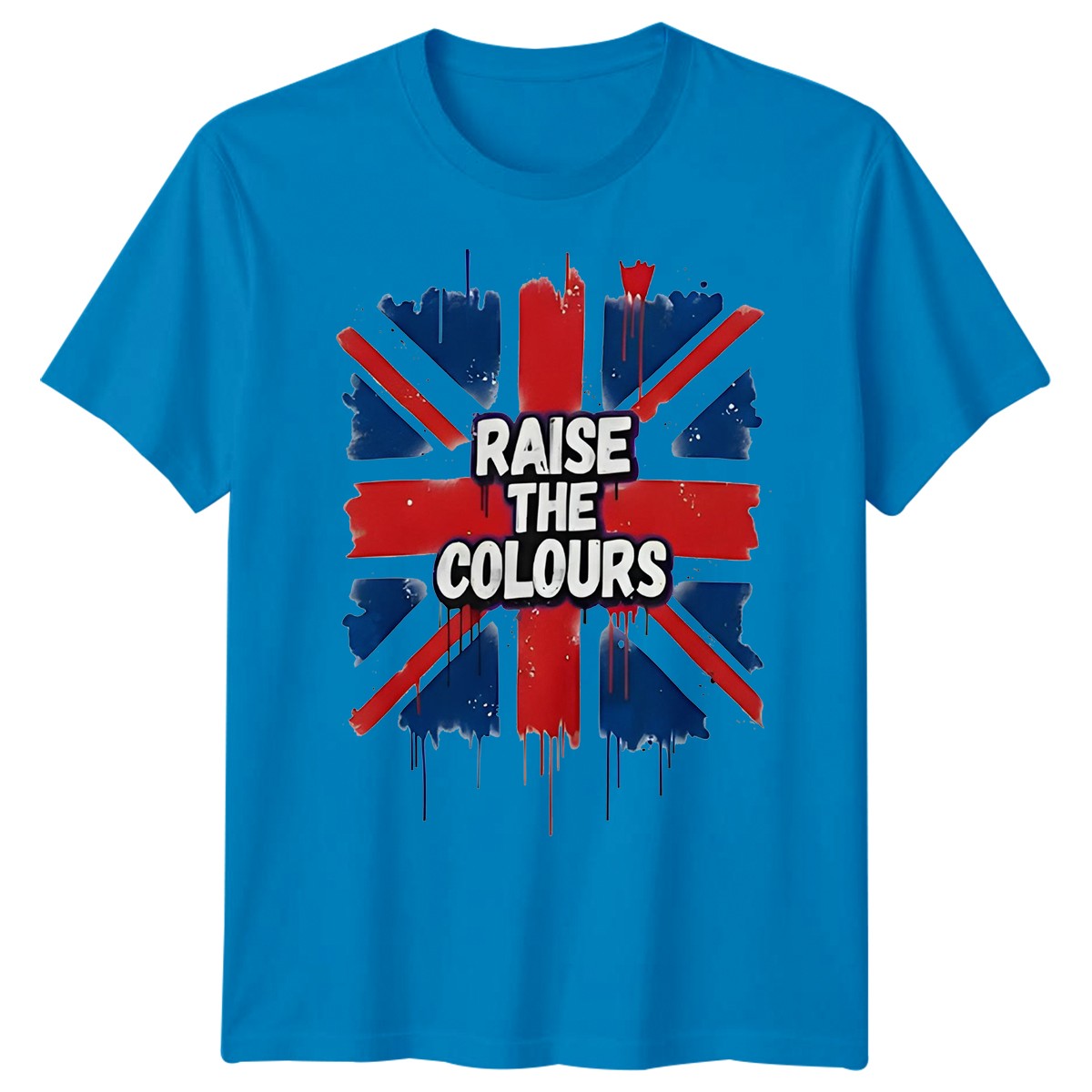 Raise The Colours Union Jack Flag Mens T-Shirt Womens Tee Graphic Football Top