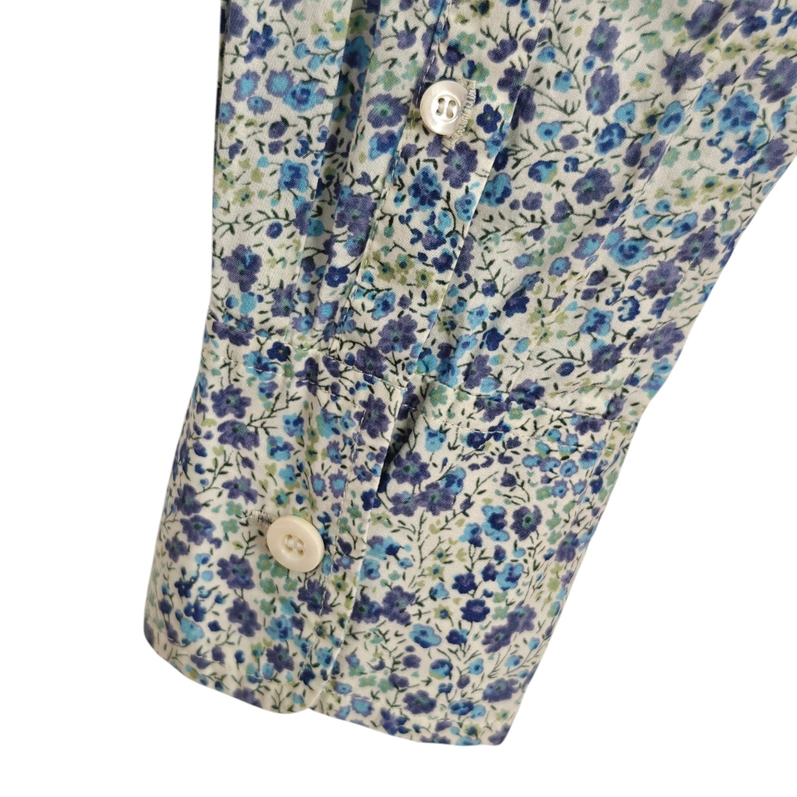 J. Crew Liberty Art Fabric Phoebe Popover Top Size 4 Blue Floral Boho Shirt