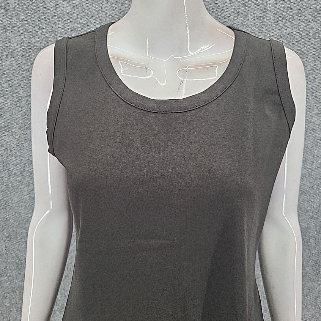 Christopher and Banks Womens Sleeveless Cotton Tank Top Medium Size Black Shirt