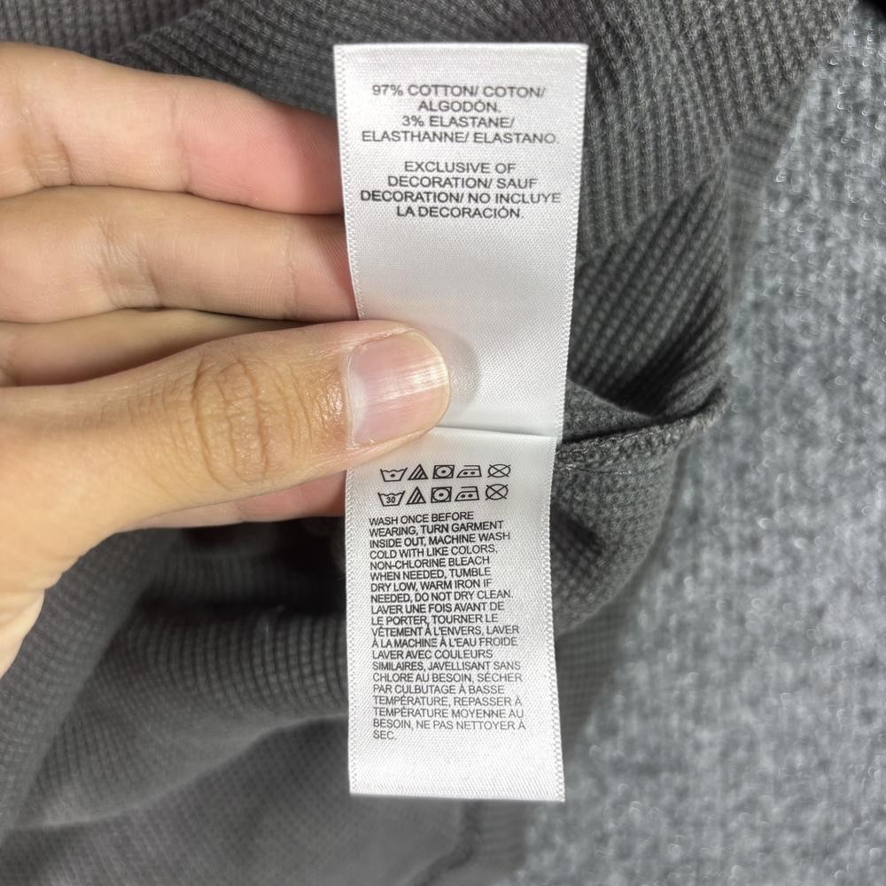 Lucky Brand Shirt Womens S Gray Cotton Henley-Neck Casual Outdoor Travel Stretch