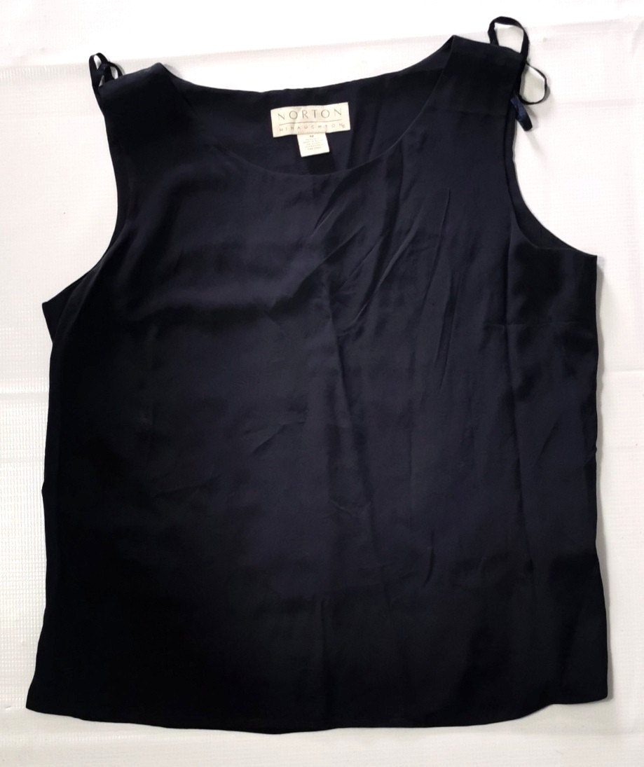 Norton Mcnauchton Silk Blouse Vtg Used In Good Condition 100% Silk Size:M