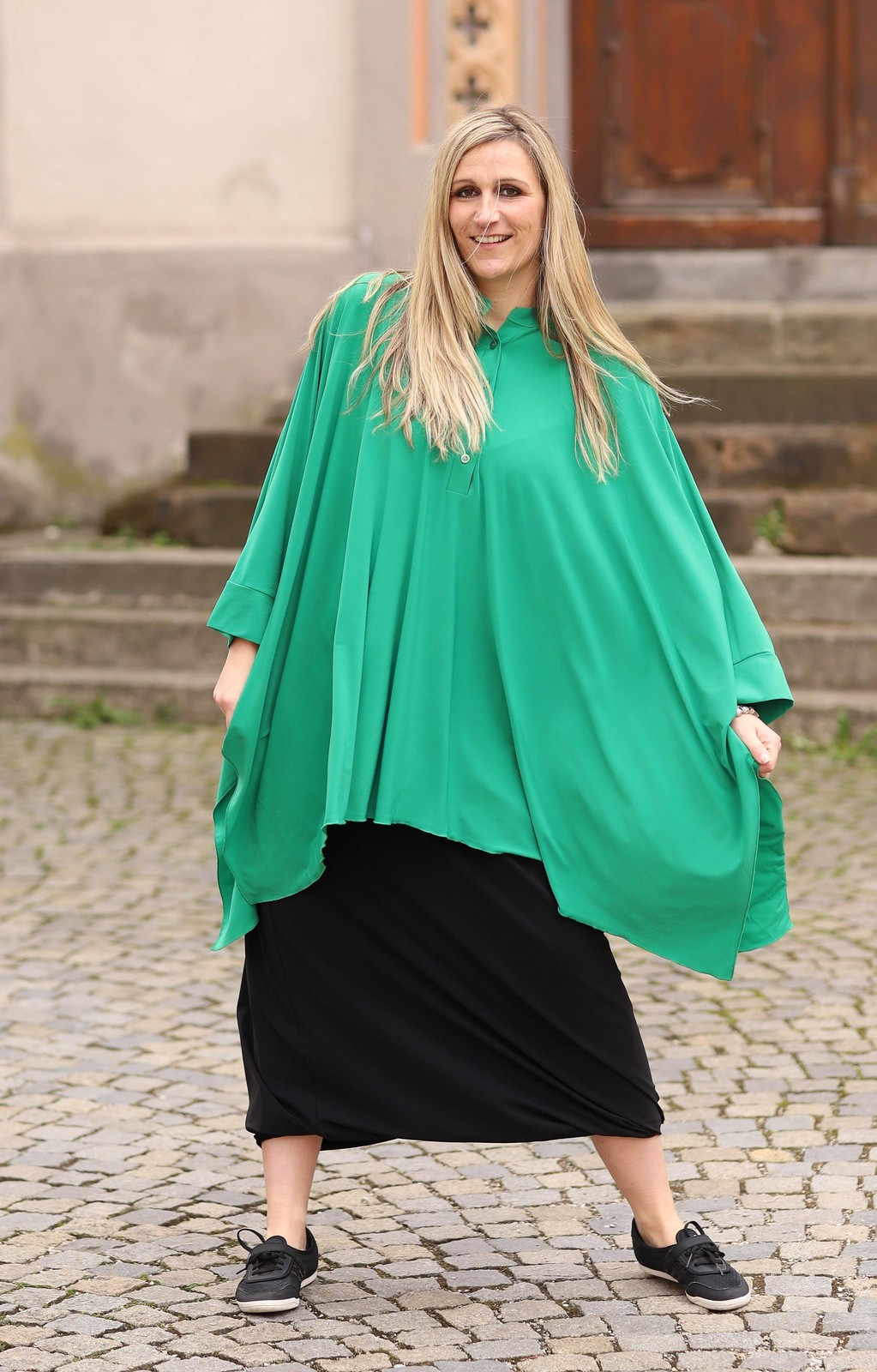 Magna – lagenlook oversized tunic size 44 to 58 – green