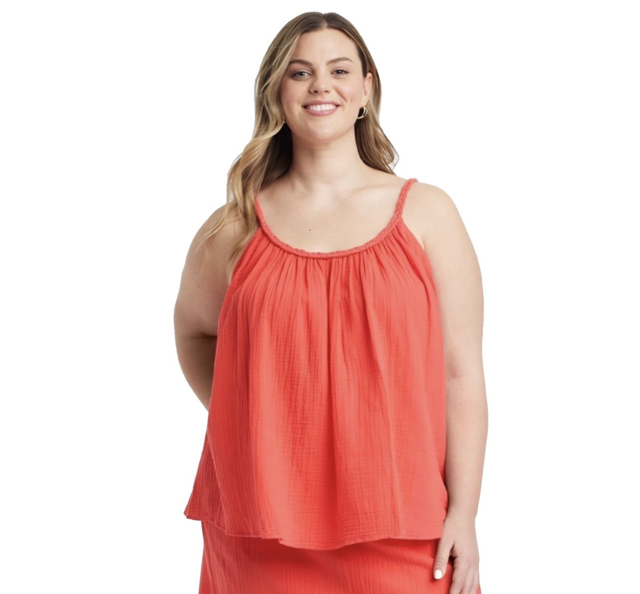 Universal Thread Coral Gauze Tank Top Women’s XXL New With Tags