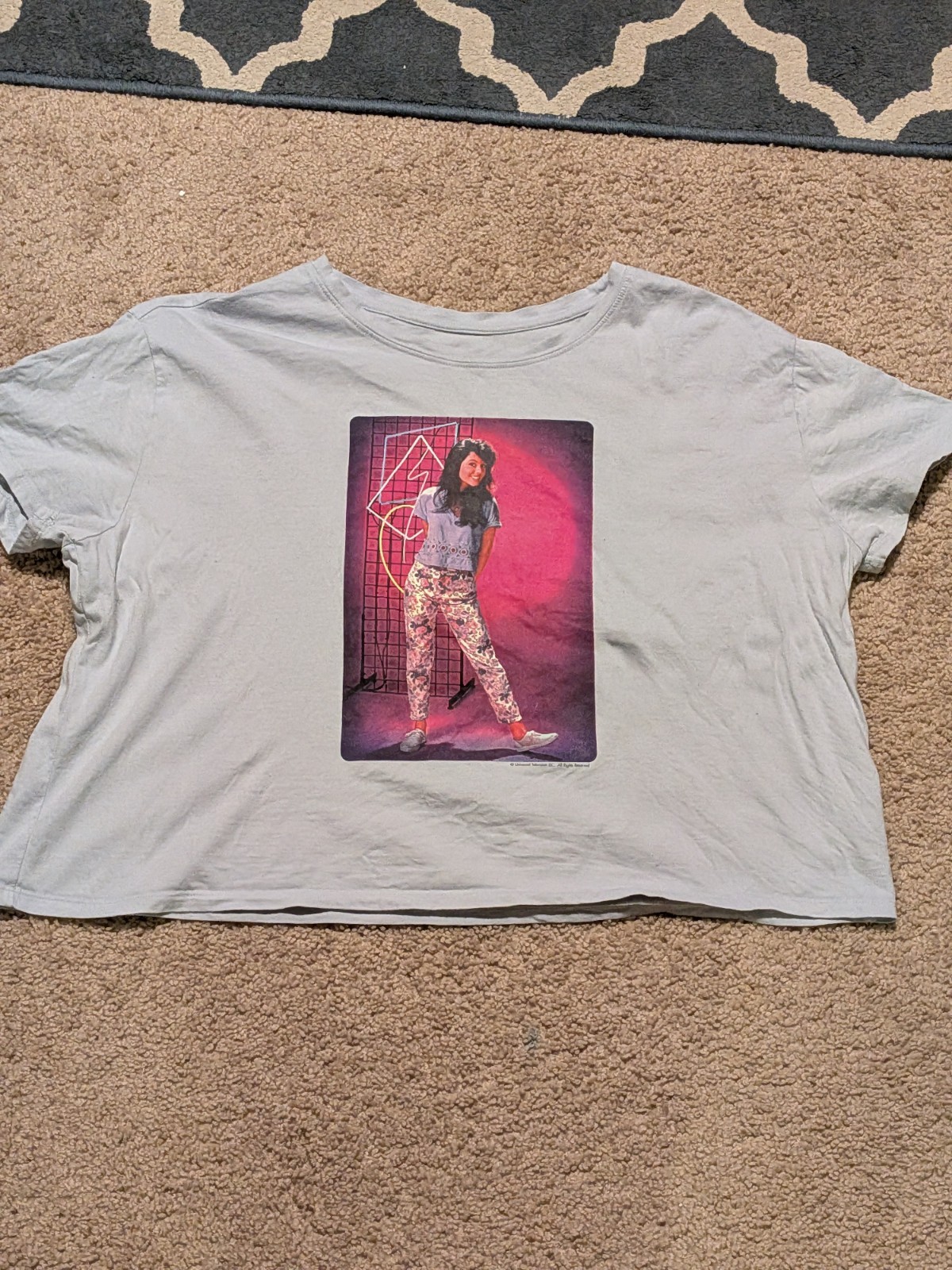 Saved By The Bell Women’s Tee Shirt Crop Top Blue Size 2X Plus