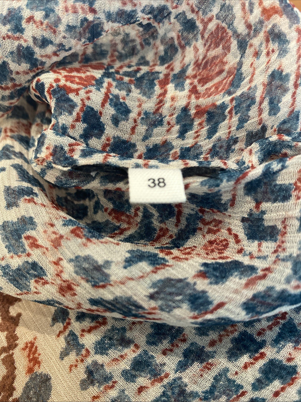 Isabel Marant Etoile Women’s Floral Printed Cotton Blouse Tunic Top Chic M 38 F