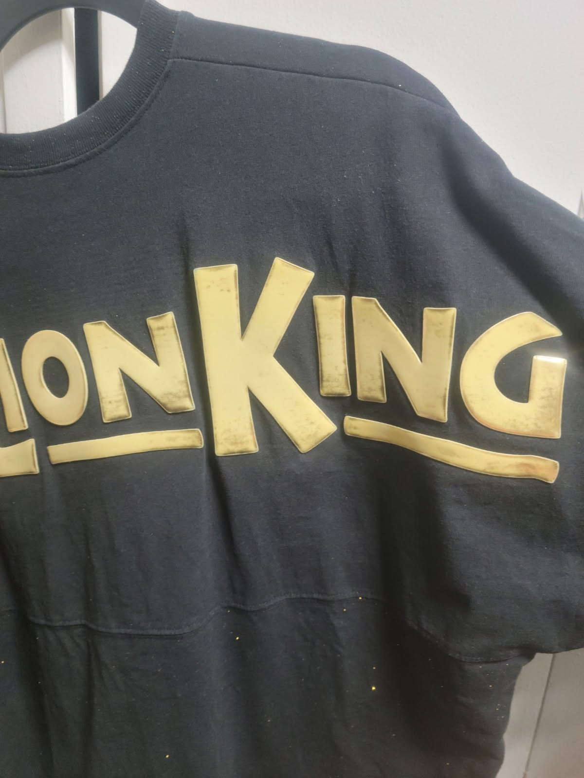 * Disney Shirt Women’s Large Lion King Spirit Jersey Long Sleeve Black & Gold *