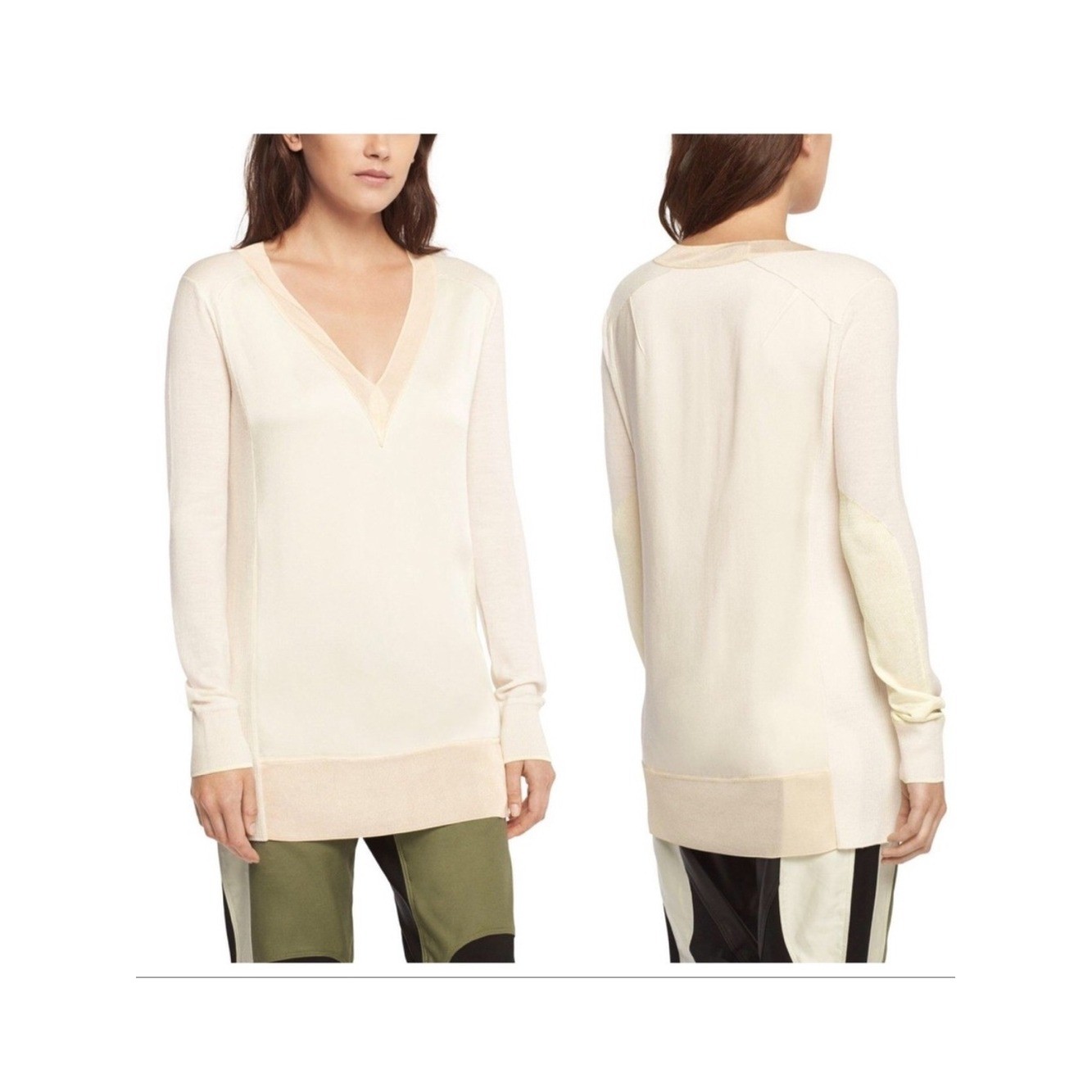 Rag & Bone Vivienne Satin V-neck Tunic