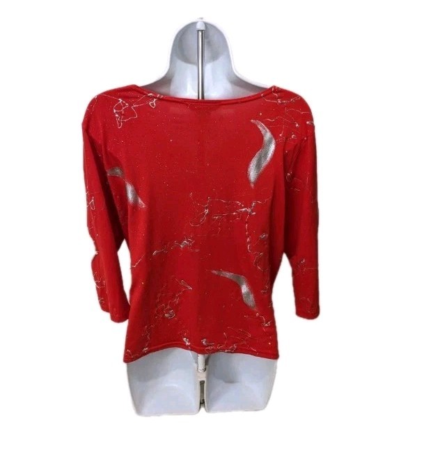 Valentina Artsy Top Womens M Artsy Retro 80s 90s Foil #7900
