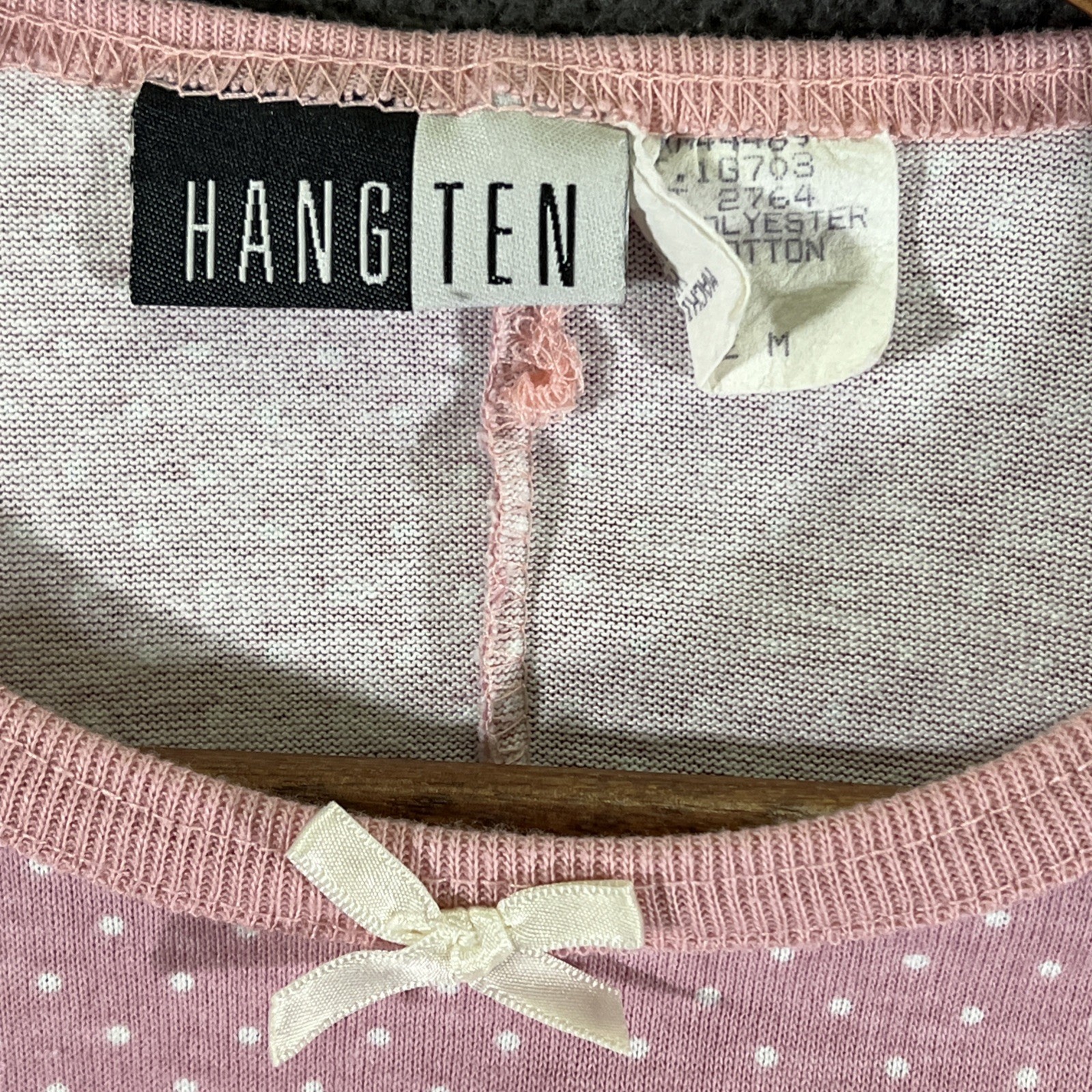 Vintage 90’s Hang Ten Women’s Size Medium Long Sleeve Pink Top Made in USA
