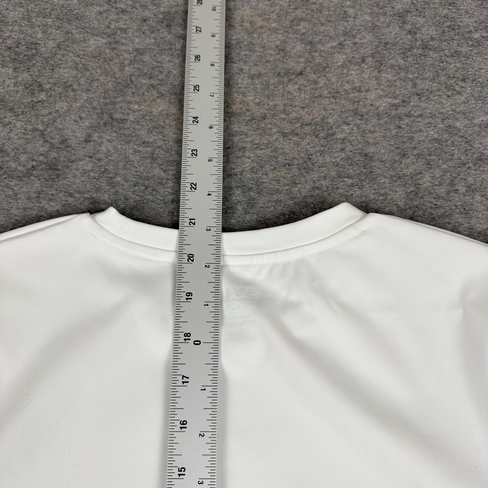 BYLT Premium Basics Balm Crew Shirt Nylon Stretch White Womens Medium M