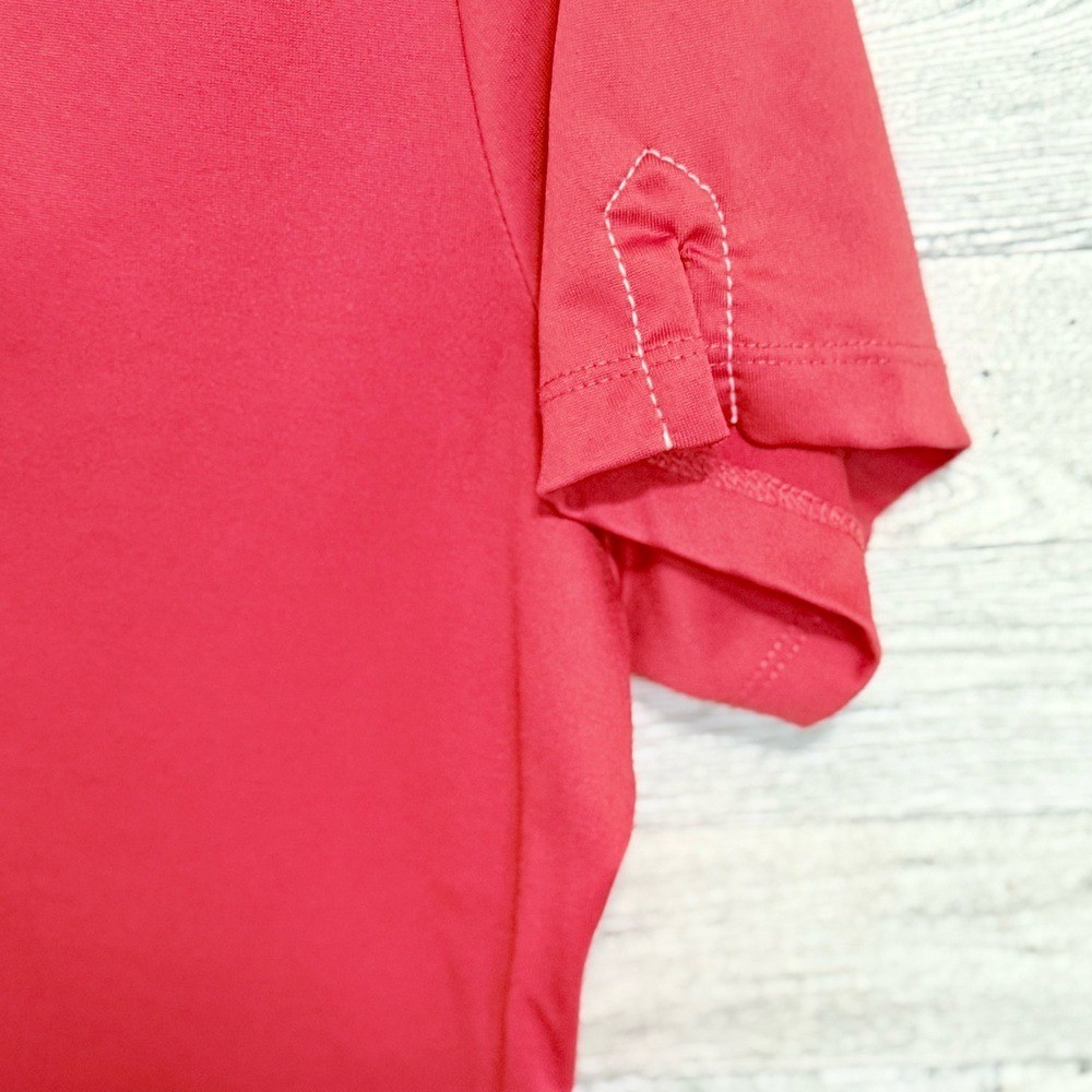 Cutter & Buck Dry Tech Womens Polo Asymmetrical Button Collared LOGO Sz-Large