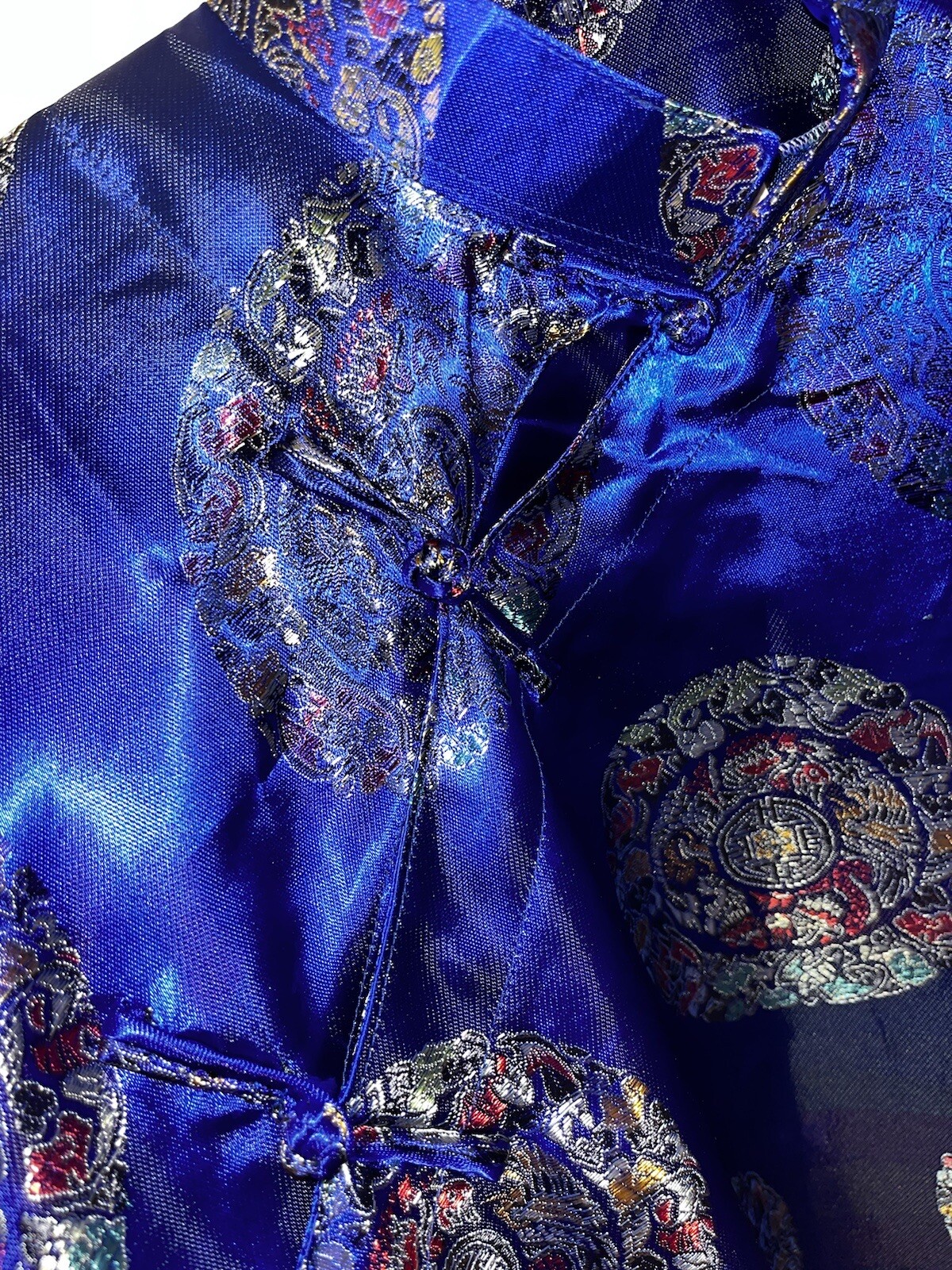 Ben Thanh Ao Dais S Royal Blue Traditional Asian Vietnamese Kimono