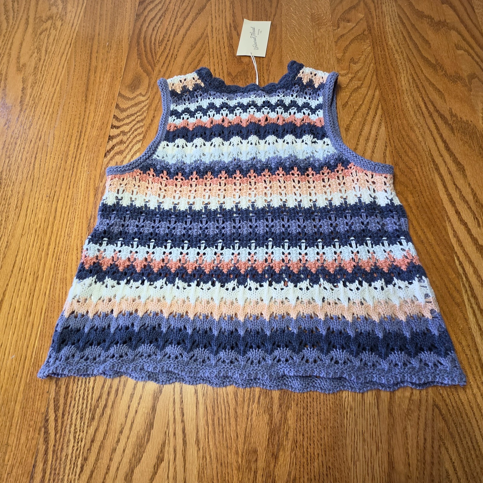 Universal Thread Openwork knit Crochet Sweater Tank Top Multicolor Size XS