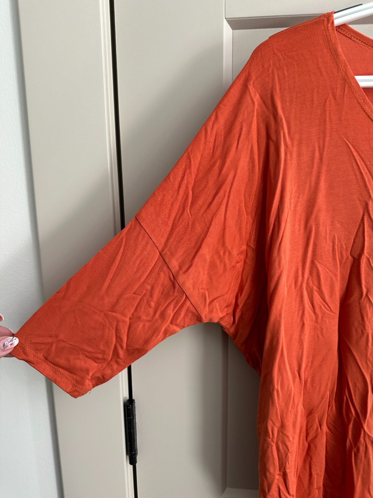 Agnes & Dora PAPAYA Rust Orange Woman Dolman Tunic Size Small S NWT