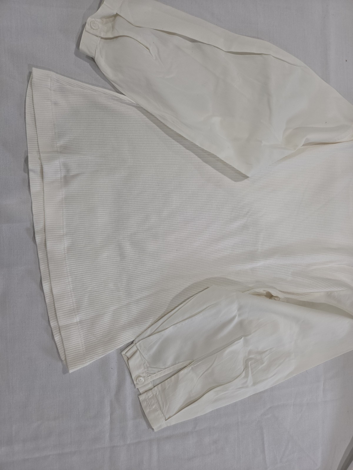 Derek Lam 10 Crosby White Ribbed Top Women’s Size Medium Cotton Modal Stretch