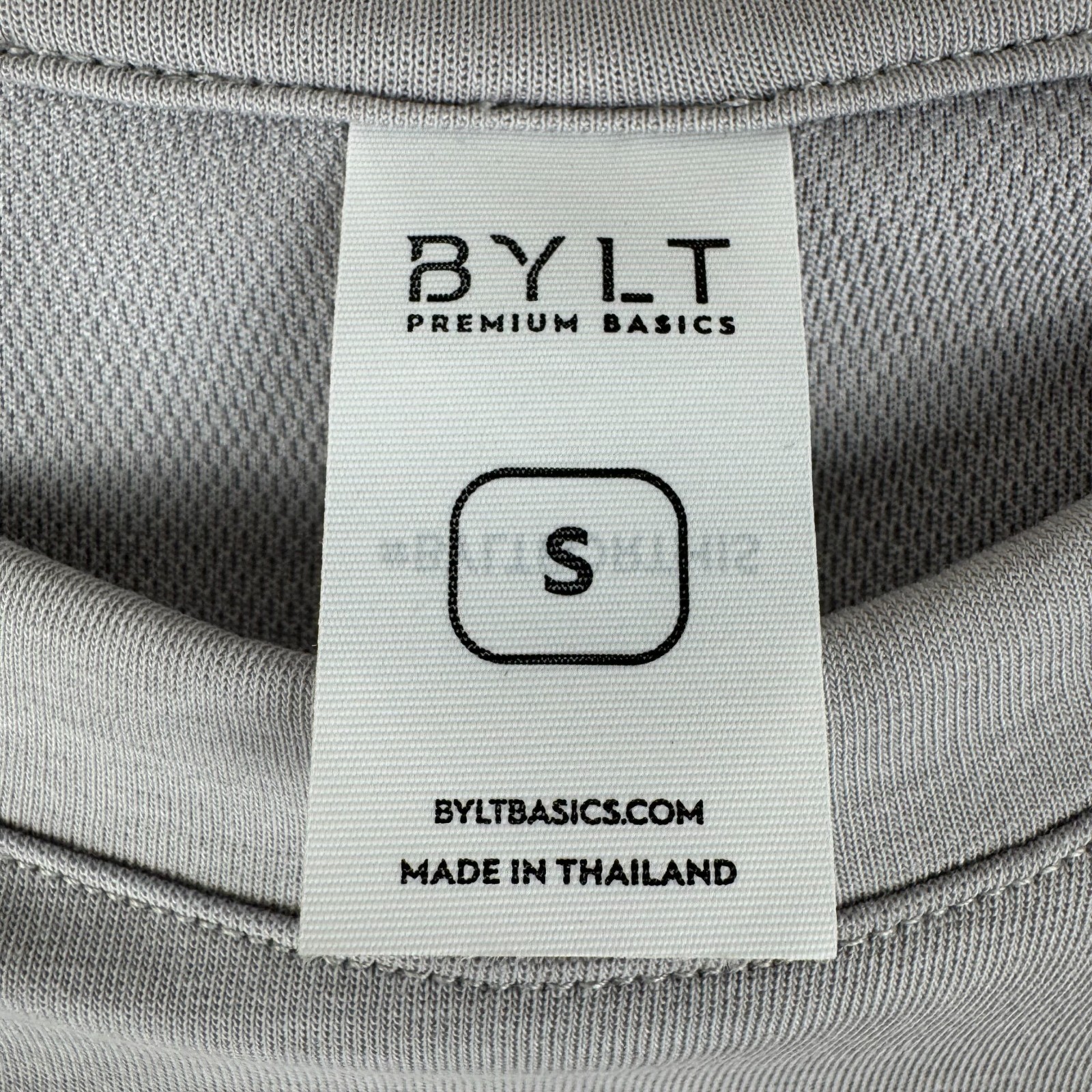 BYLT Premium Basics Drift Long Sleeve Shirt Fitted Gray Womens Small S