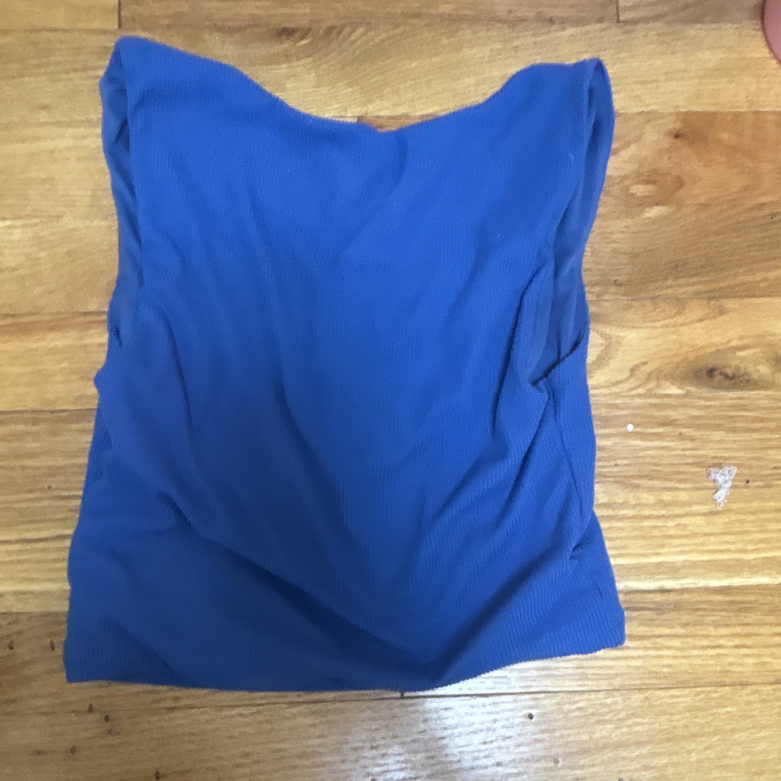 live in the moment Blue Knit Button-Front Tank Top Womens S Regular Scoop Neck