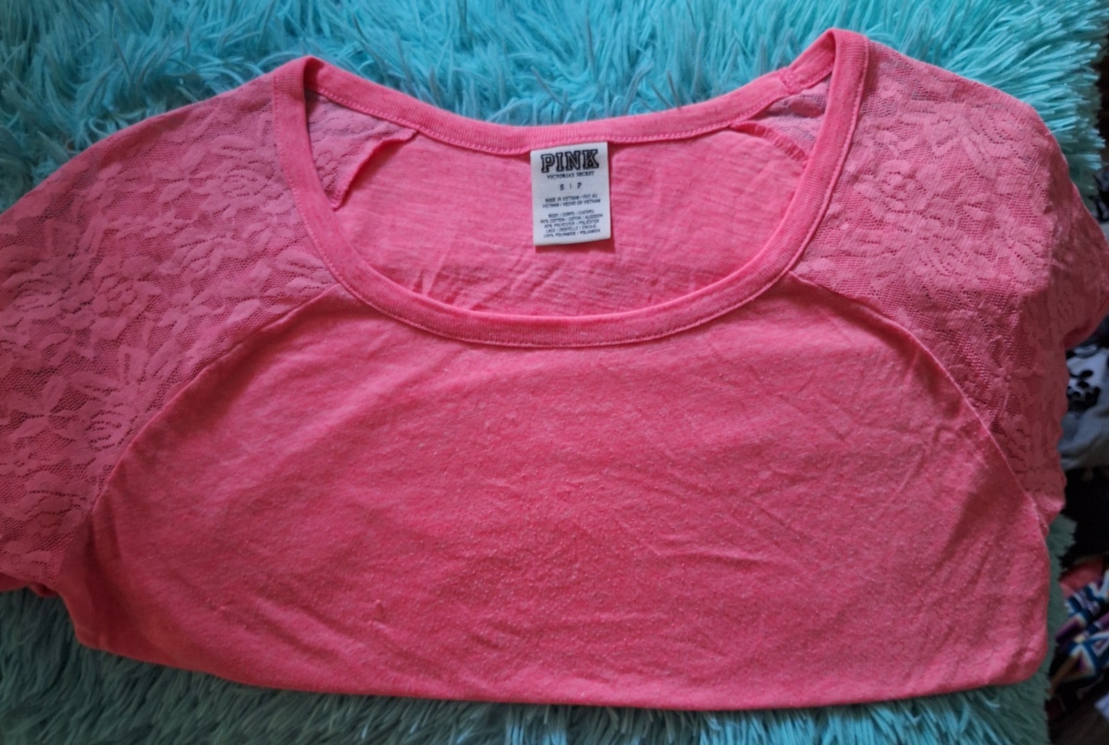 Victoria’s Secret PINK Long Sleeve Lace Top Size S
