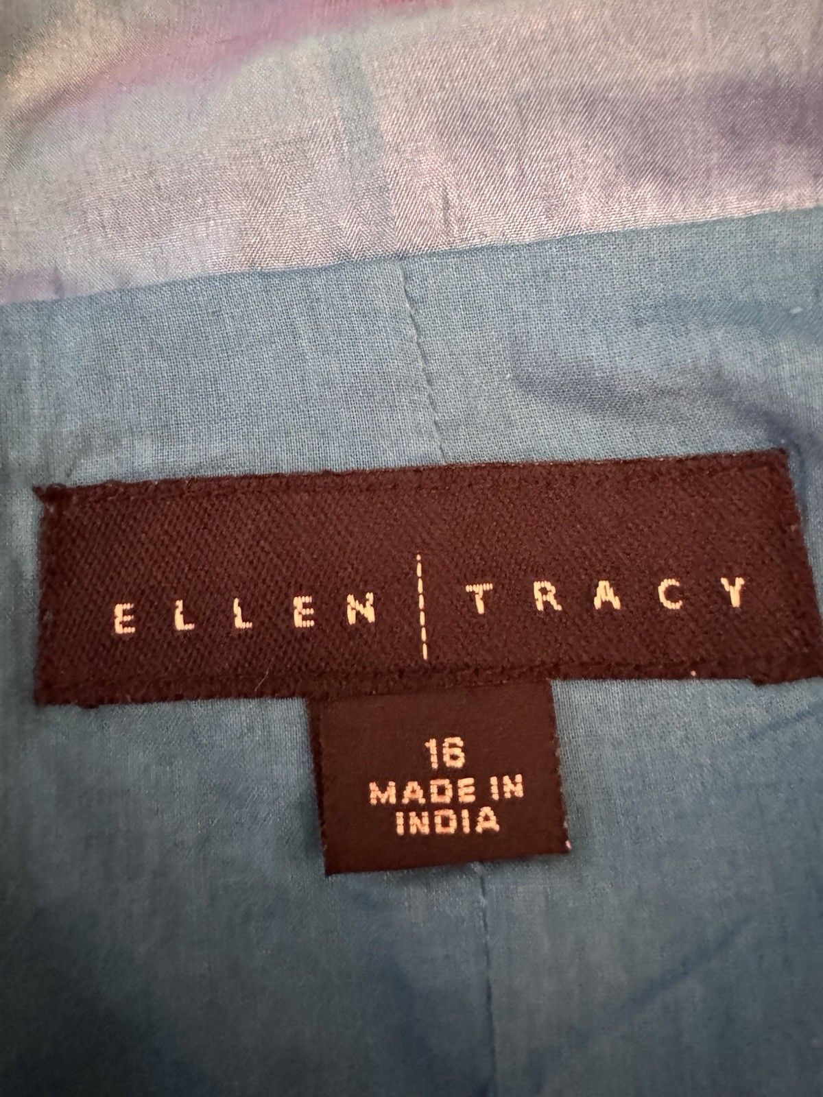 Ellen Tracy Blouse Size 16 Long Sleeve Teal Top Wrap Around