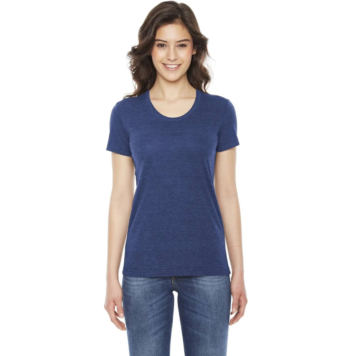 12 American Apparel Tri-Blend Short Sleeve T-Shirts TR401W Tri-Indigo Size Small