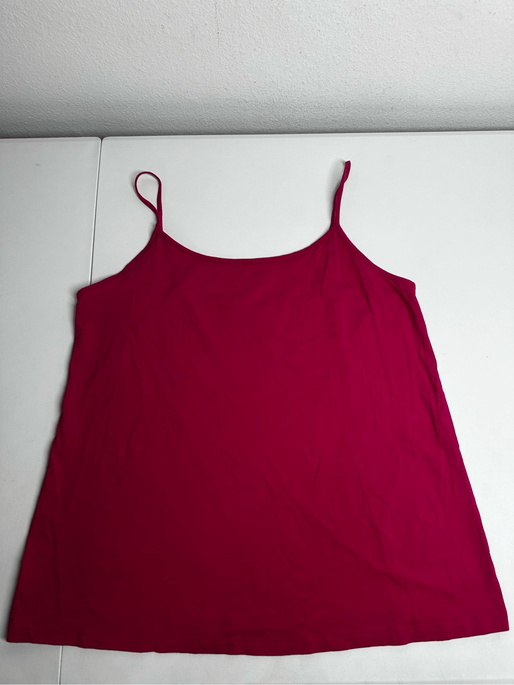 Faded Glory Pink Women’s Spaghetti Straps Top Size 2X(18W-20W) Fushsia