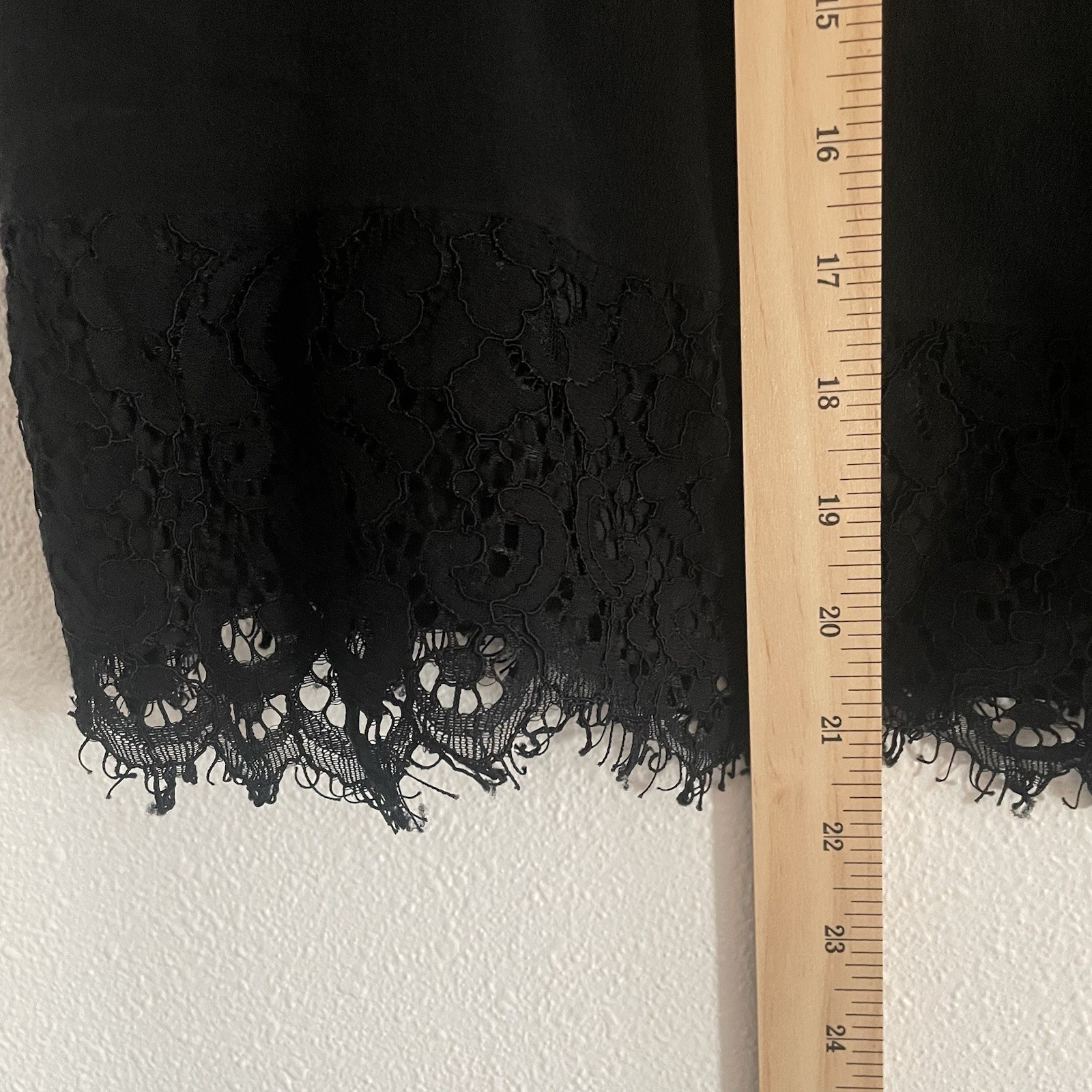 Madewell 100% Silk Cold Shoulder Top Black Lace Trim Women Size M Boho Chic