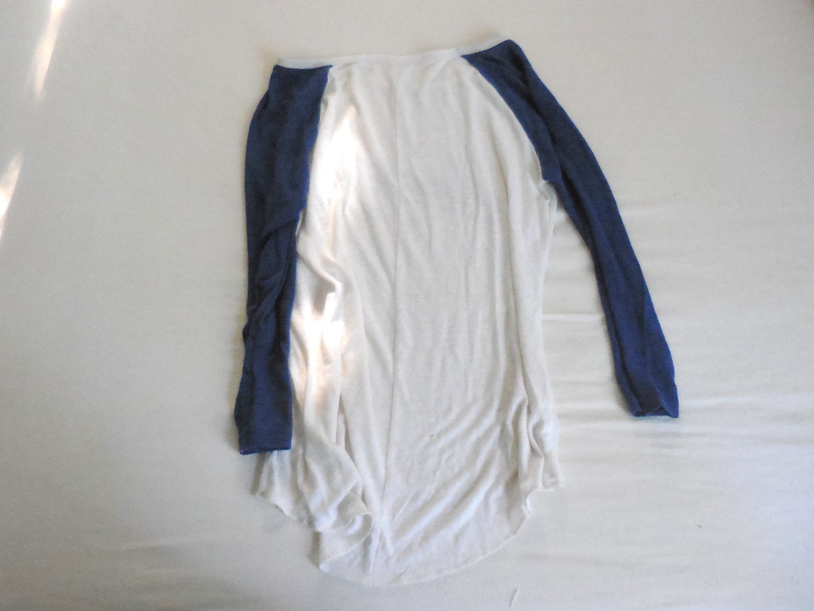 Size M, Ladies Distressed Old Navy Baseball Tee, “Just Be Amazing Always”