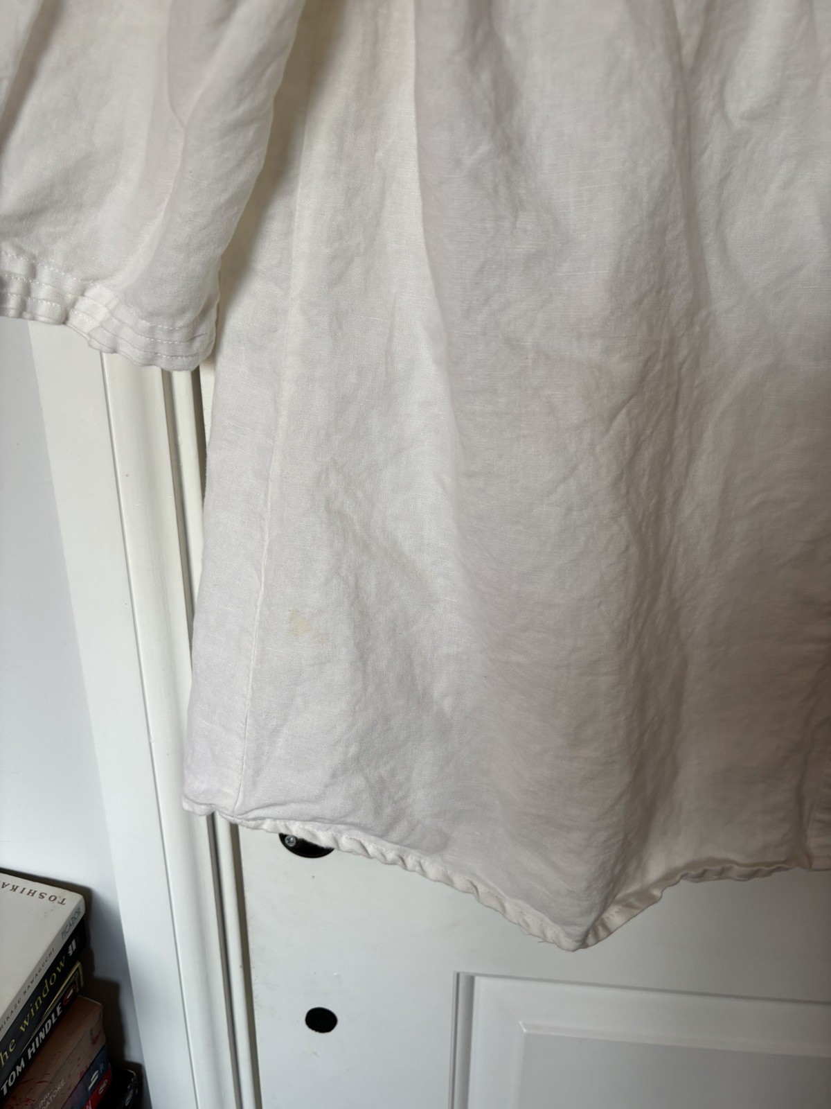 Cotton Traders Linen+cotton Blend Tunic notch neck Top/blouse Shirt Size 16